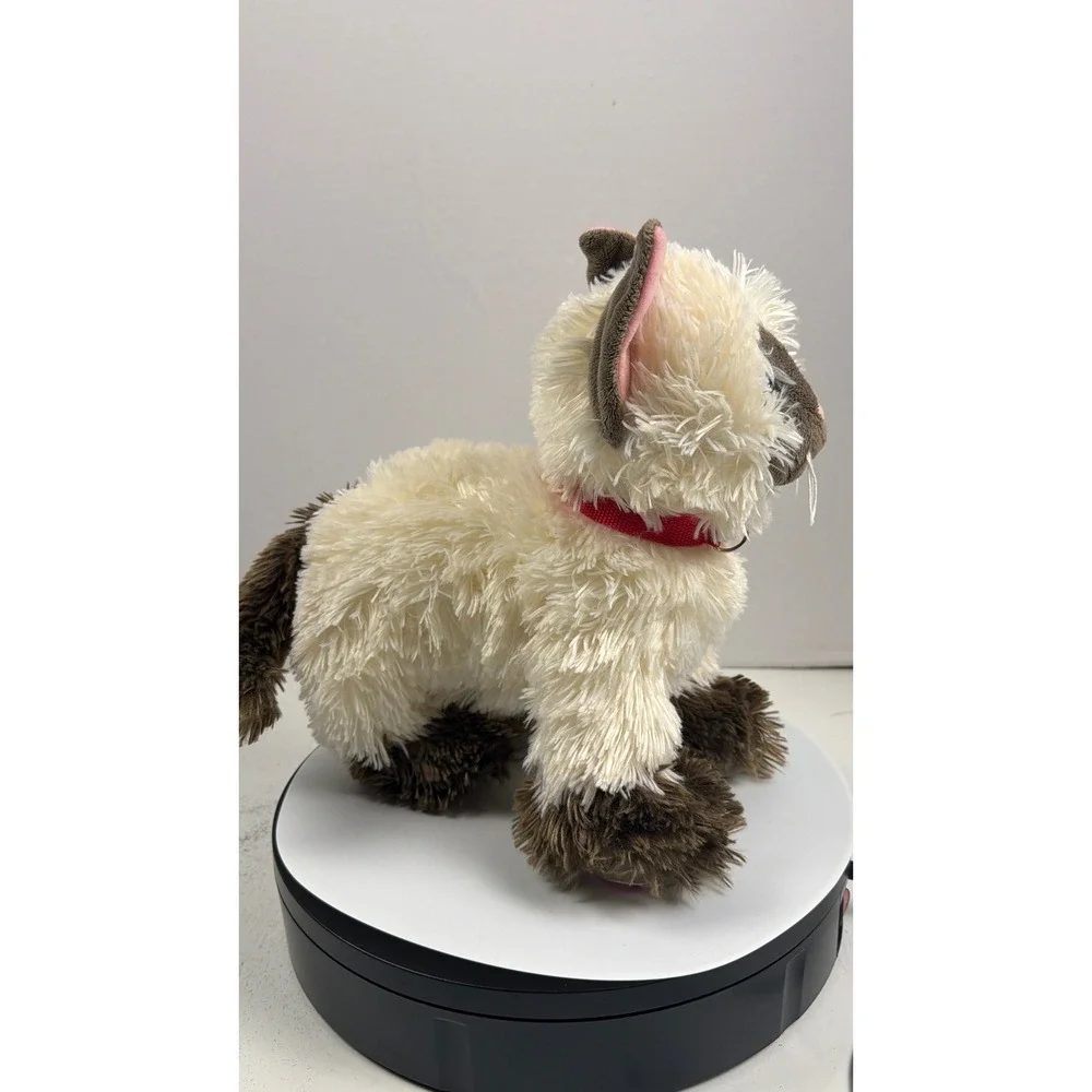 Build-A-Bear Siamese Cat Plush Cream Brown‎ Shaggy Fur Red Collar Blue Eye